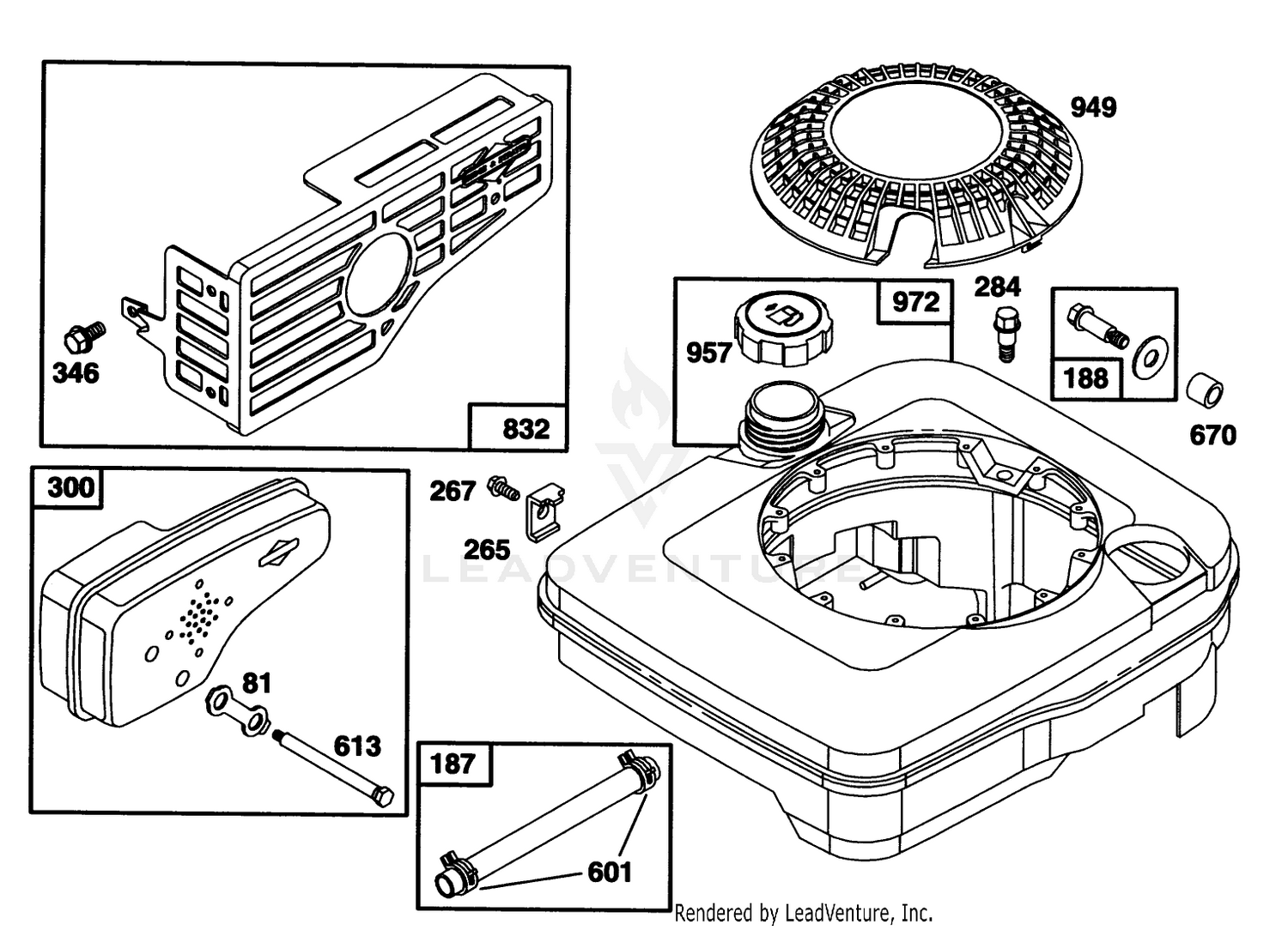 Engine Briggs  Stratton Model 122702-0182-01 7
