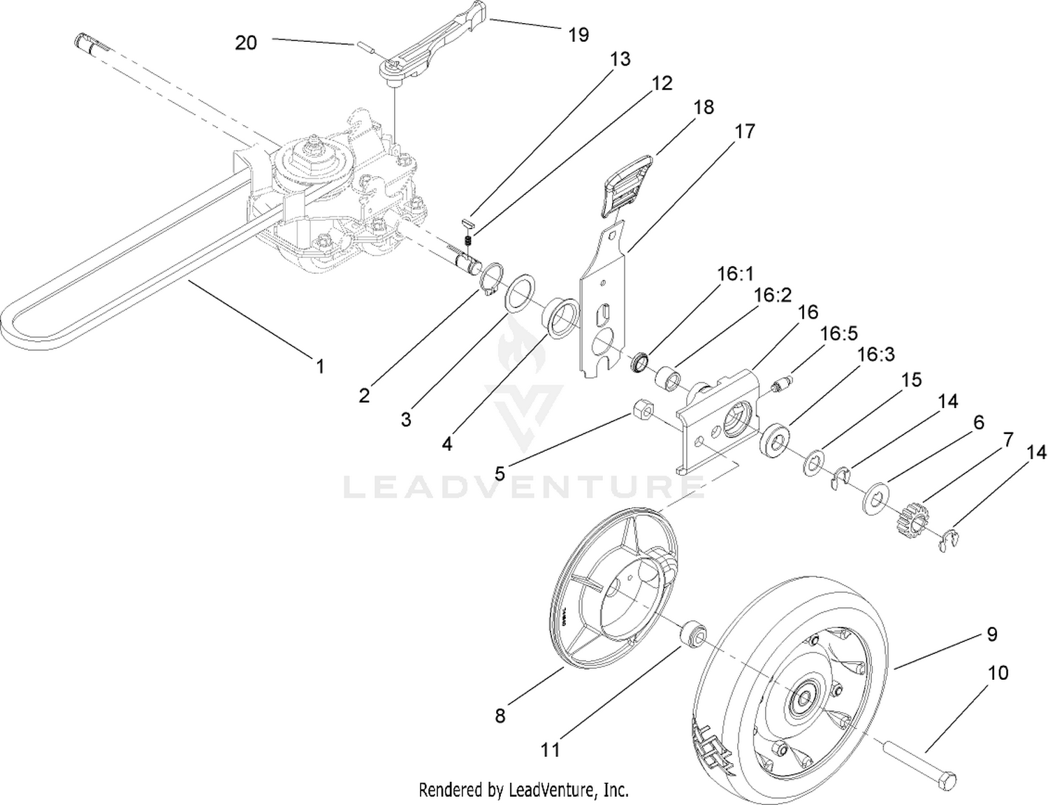 Rear Drive and Wheel Assembly
