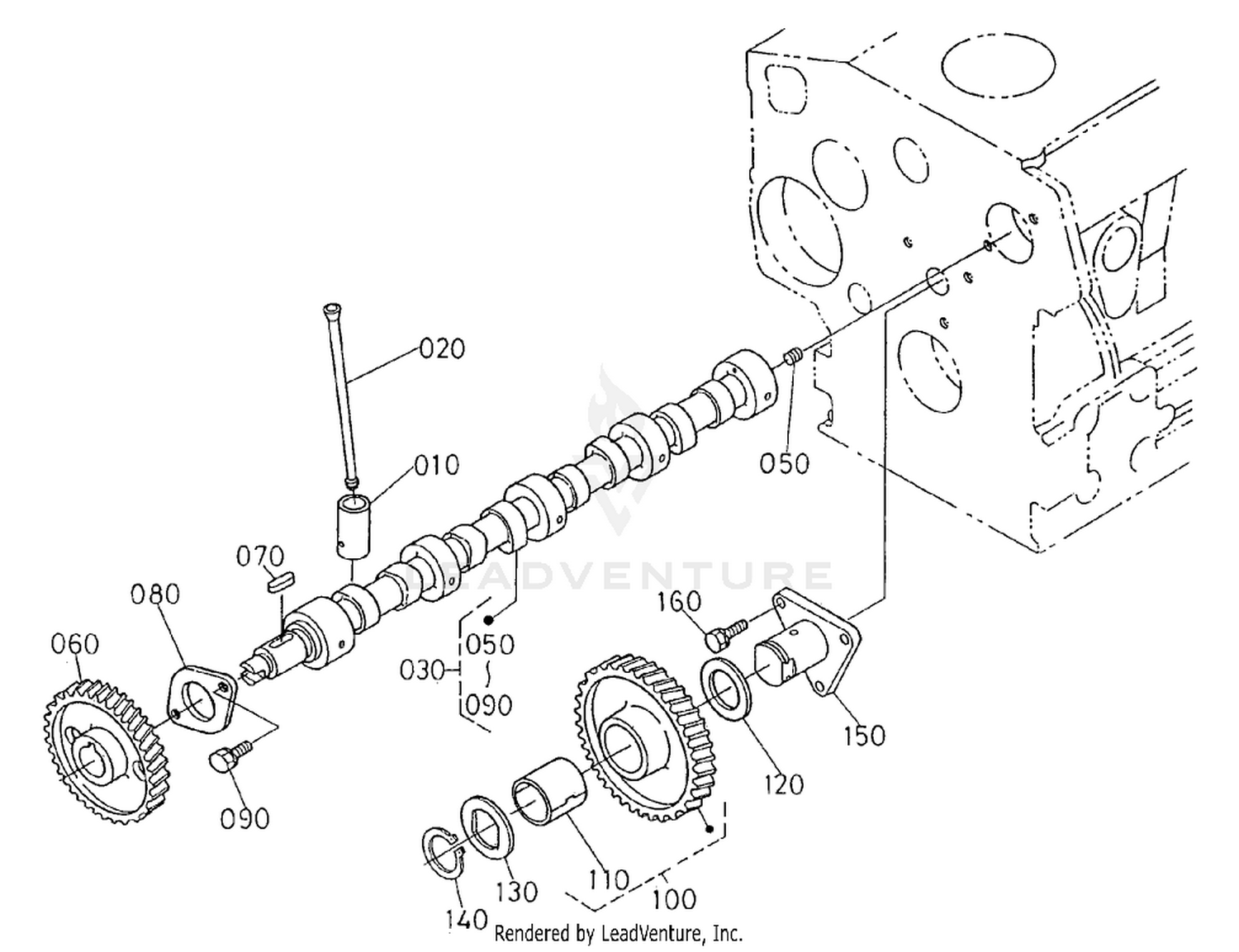 Camshaft and Idle Gear Shaft Assembly