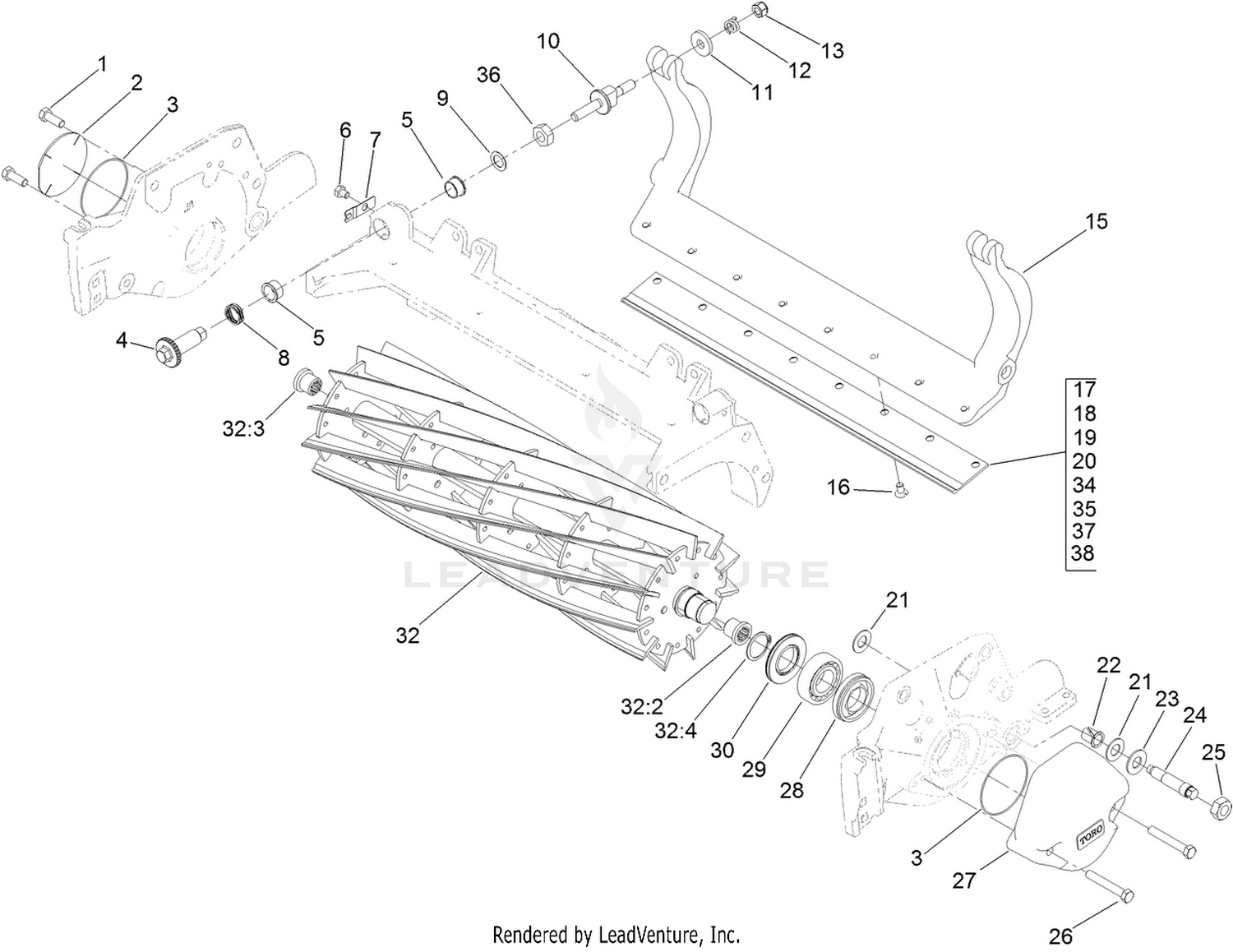 Reel and Bedbar Assembly