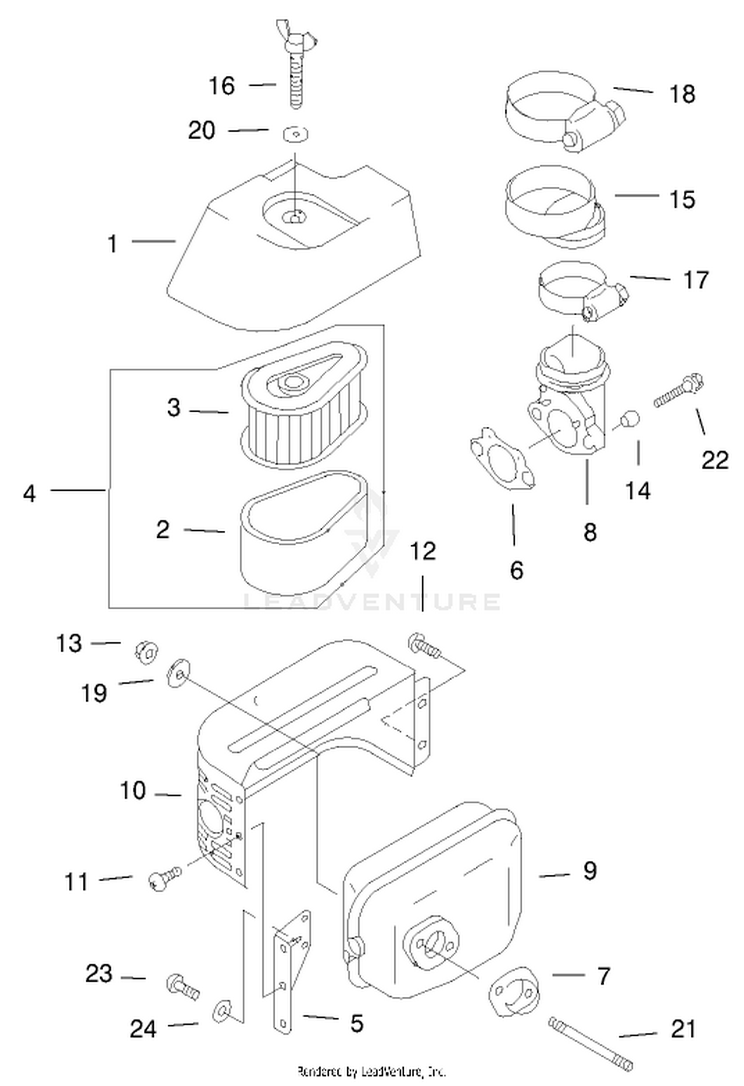 Air Filter  Muffler Assembly