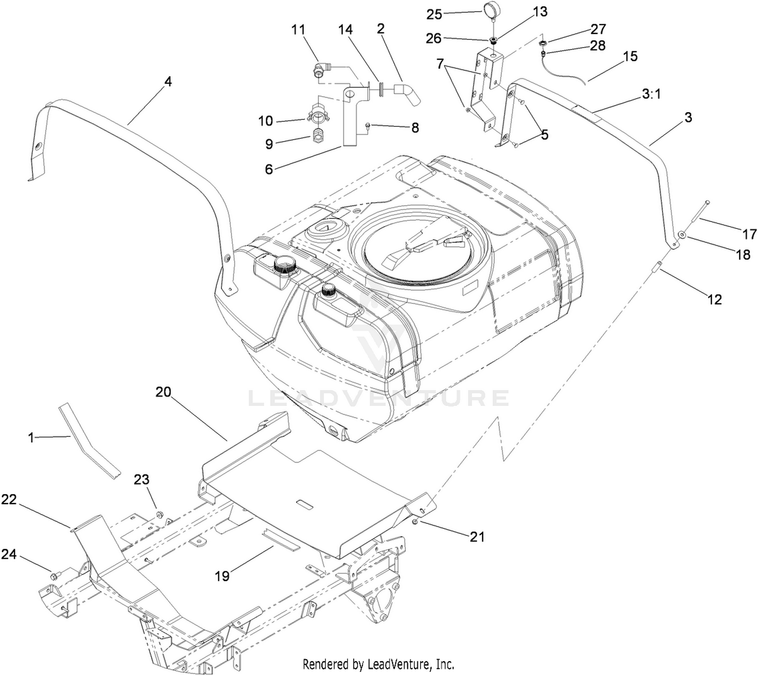 Tank and Saddle Assembly