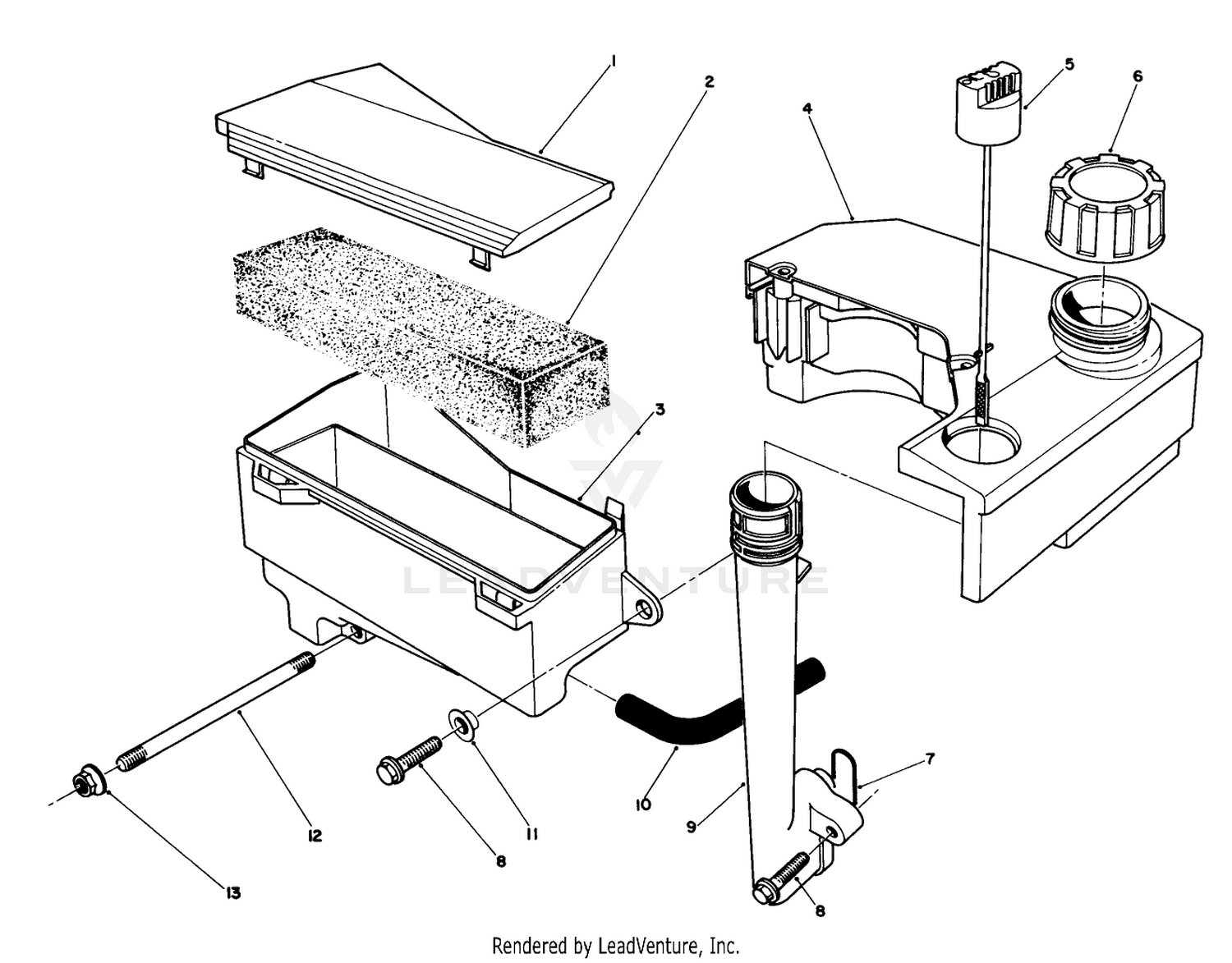 Air Cleaner  Fuel Tank Assembly (model No. Vmg6)