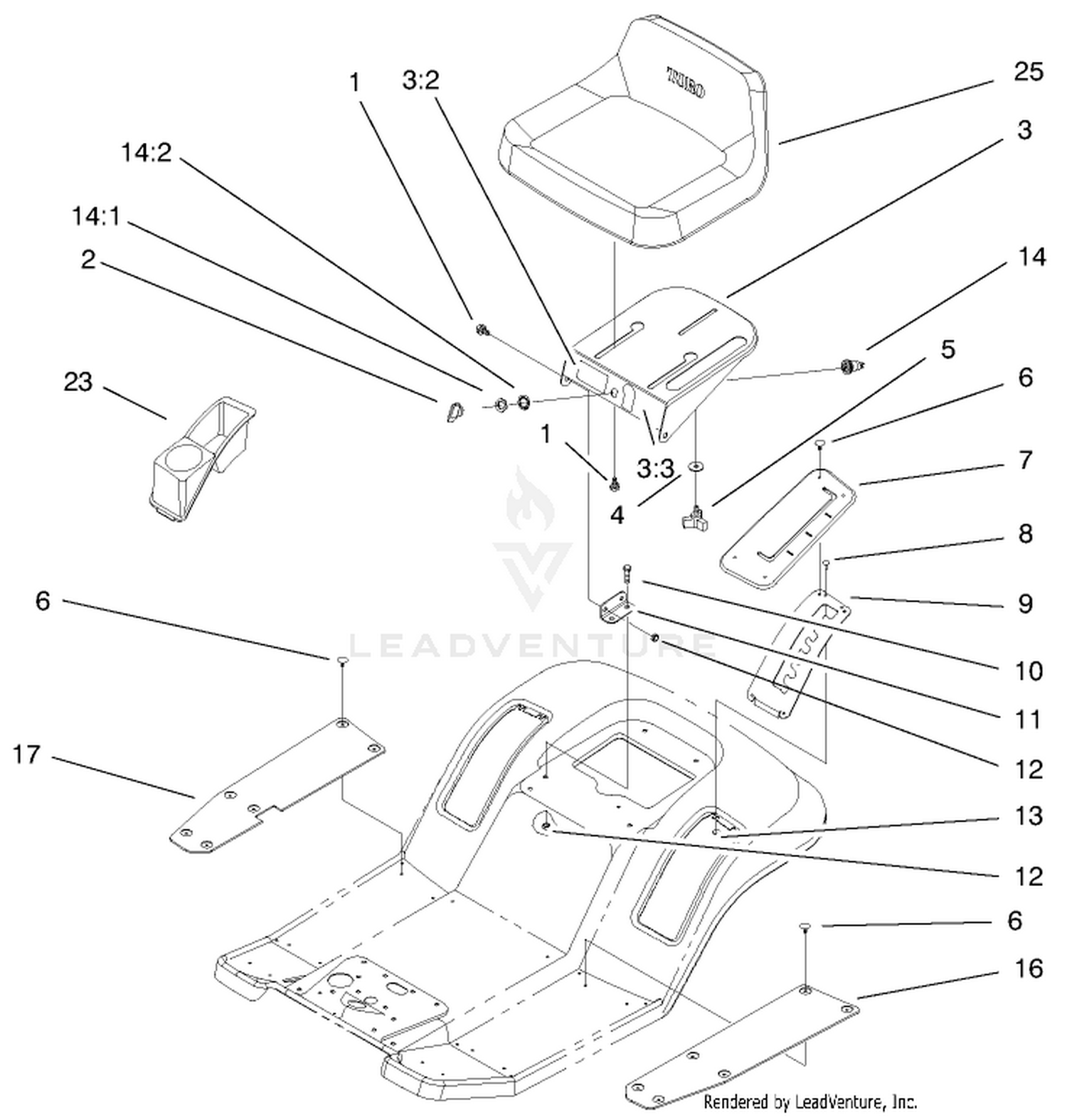 Rear Body  Seat Assembly