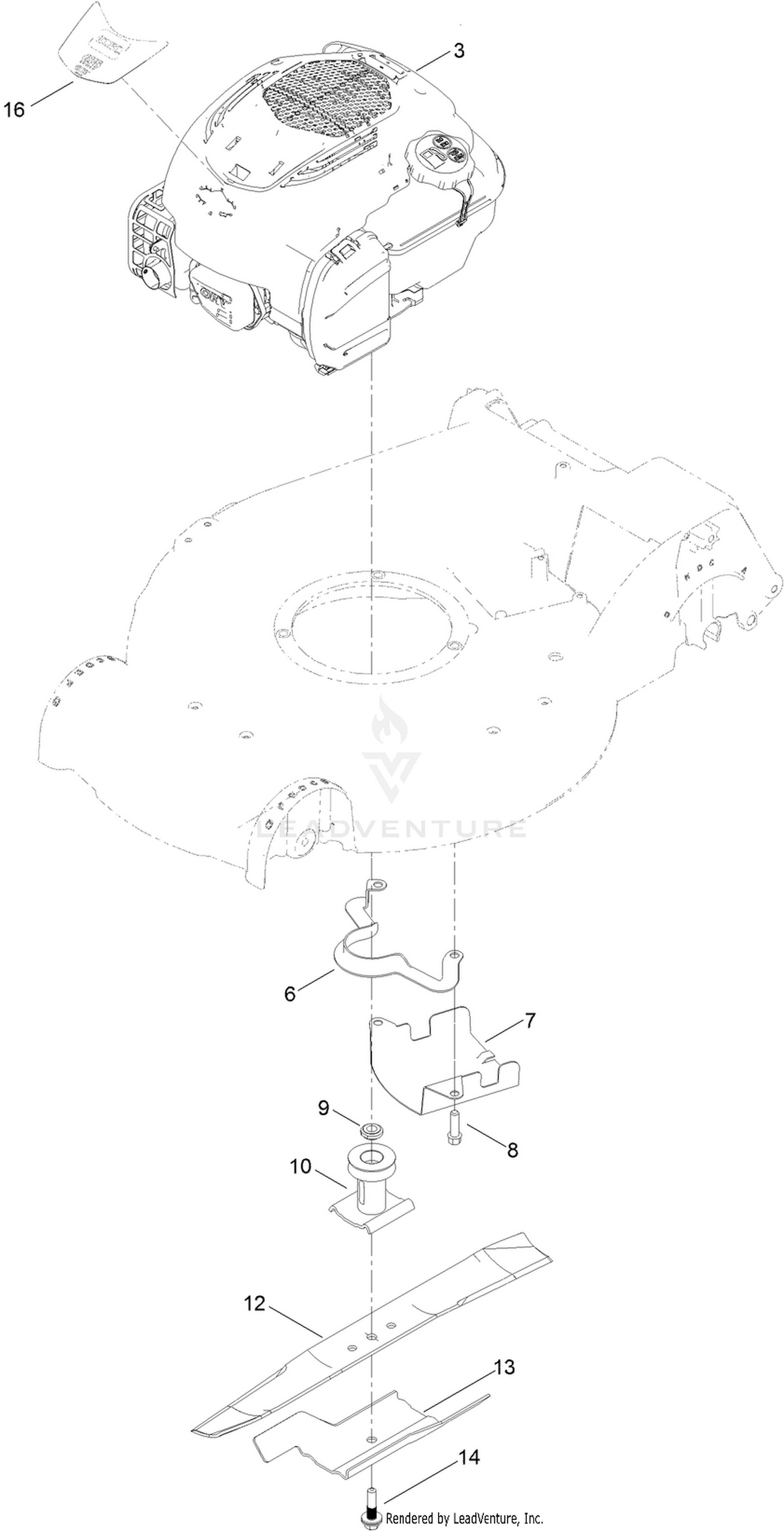 Engine and Blade Assembly
