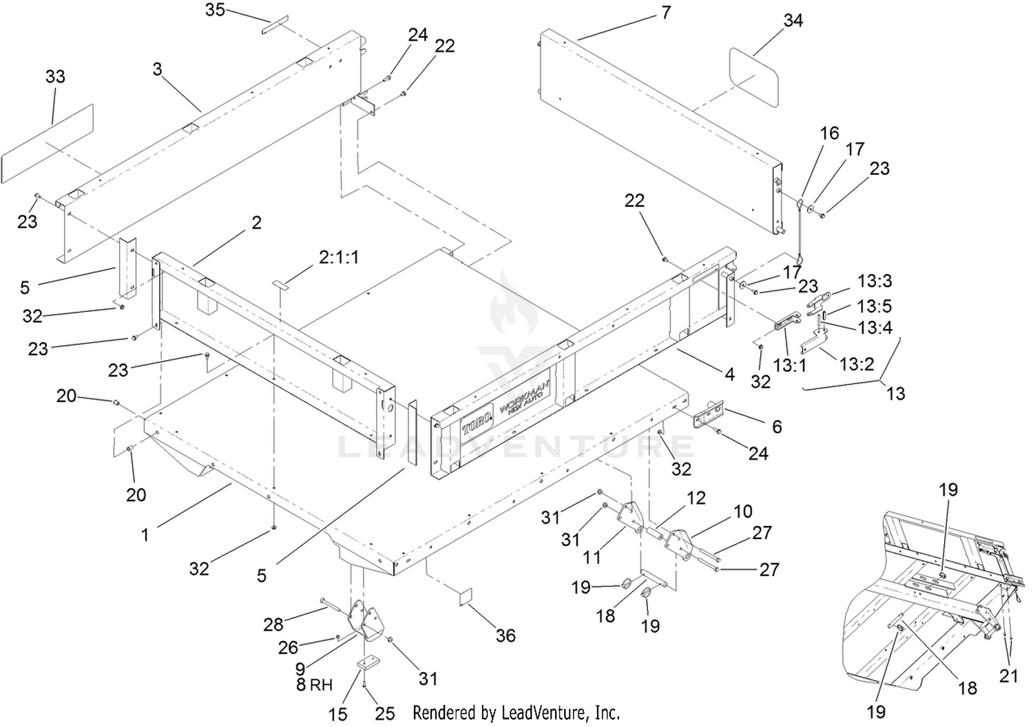 Full Bed and Side Panel Assembly