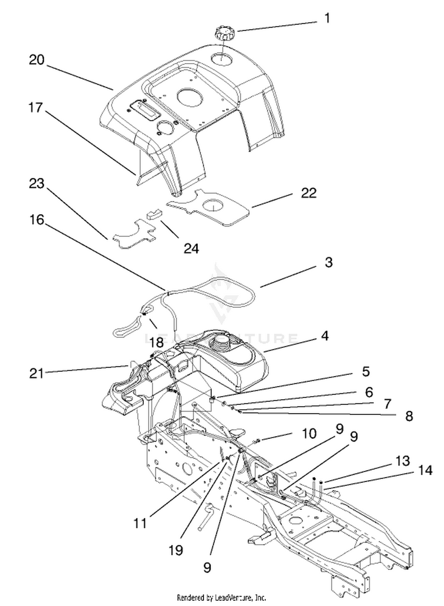 Fender  Fuel System Assembly