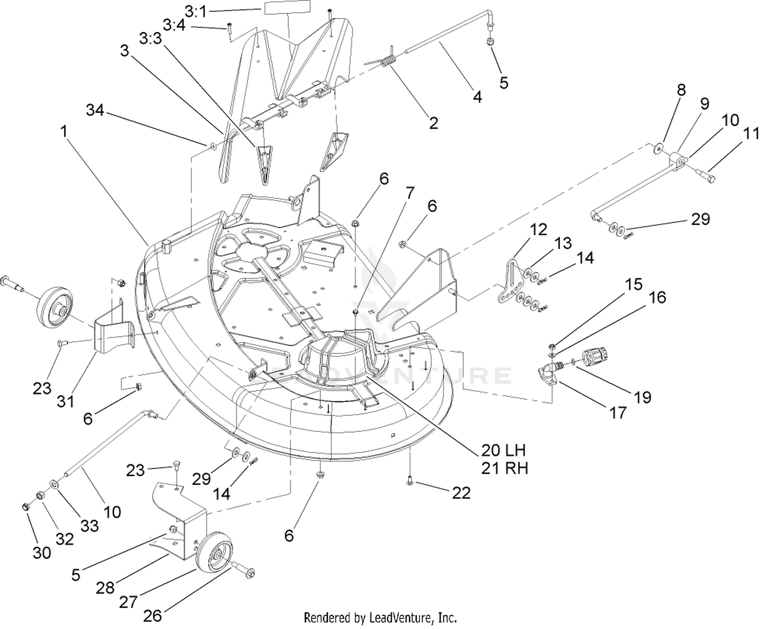 38 Inch Deck Assembly