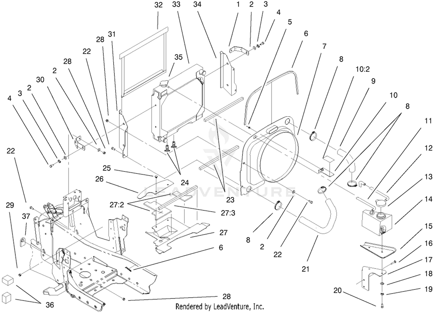Liquid Cooled Diesel Engine Assembly 2