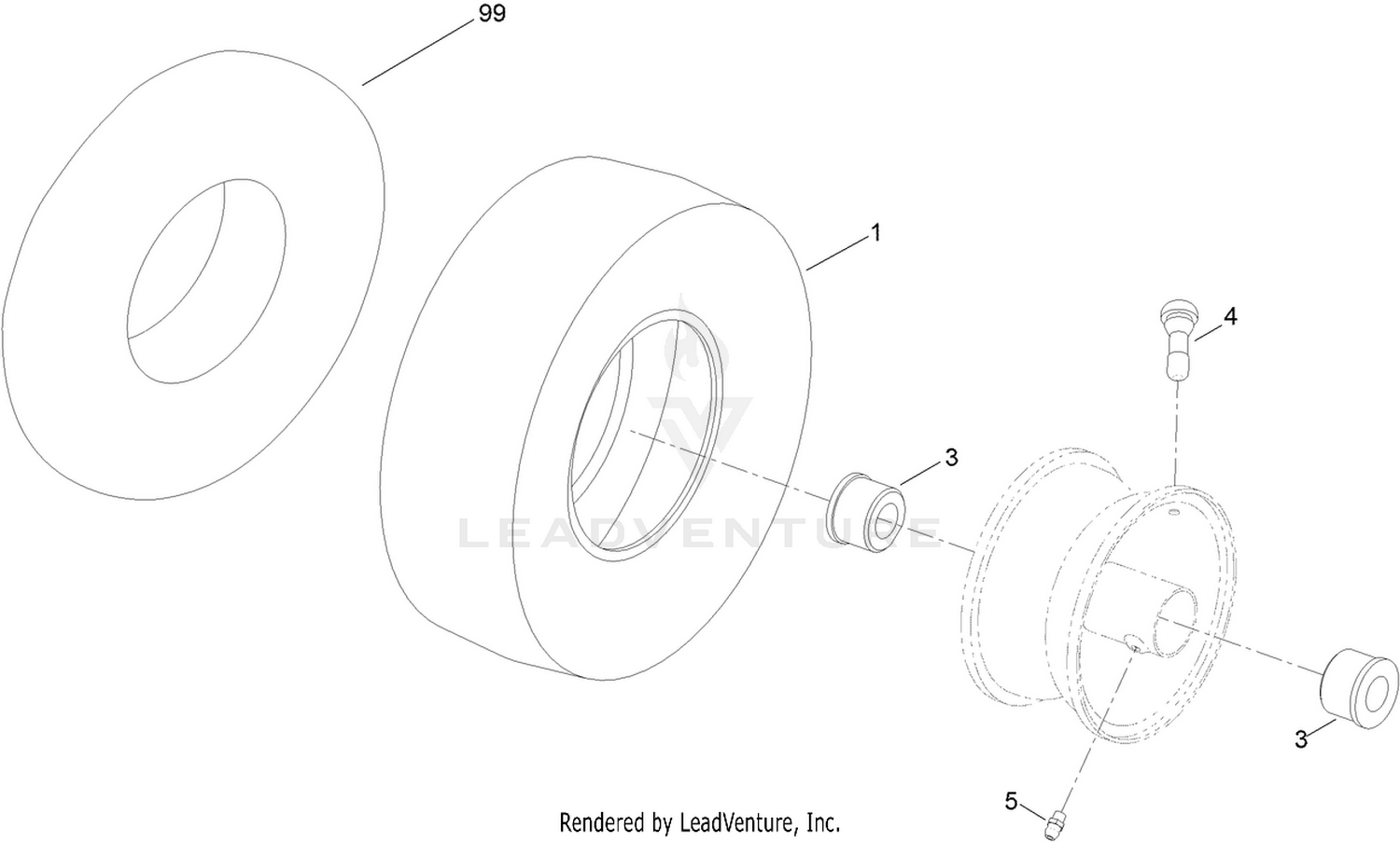 Caster Wheel Assembly No. 130-0736
