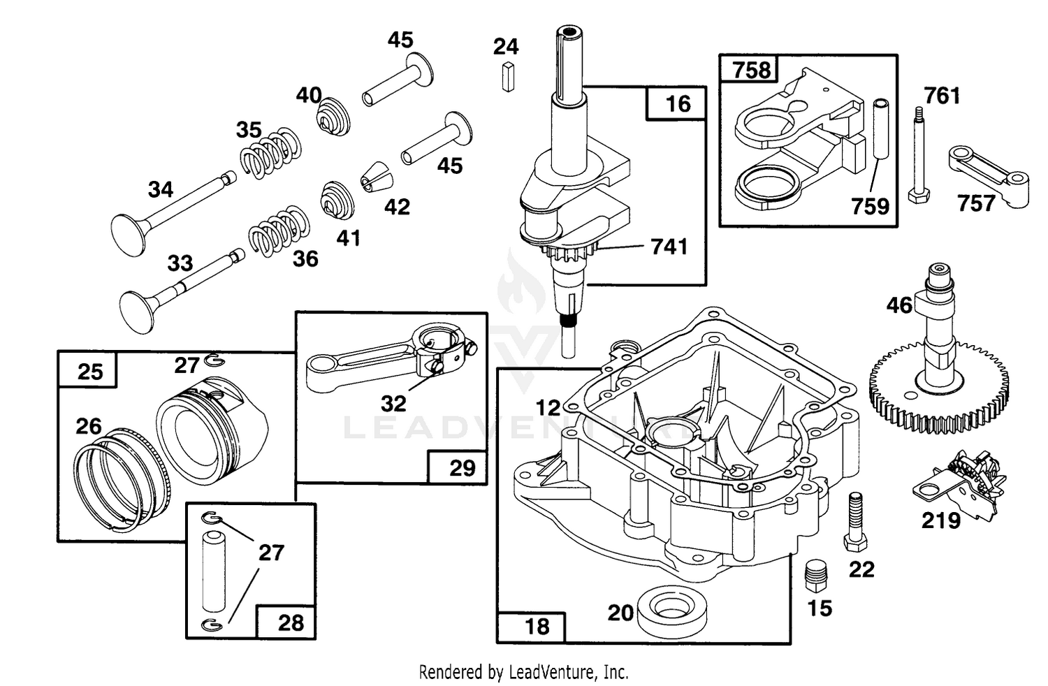 Engine Briggs  Stratton Model 282707-0119-01 2