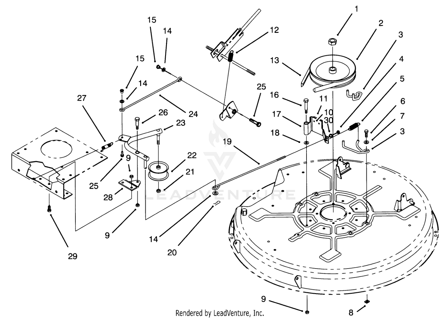 Pulley  Belt Assembly (32" Cutting Unit)