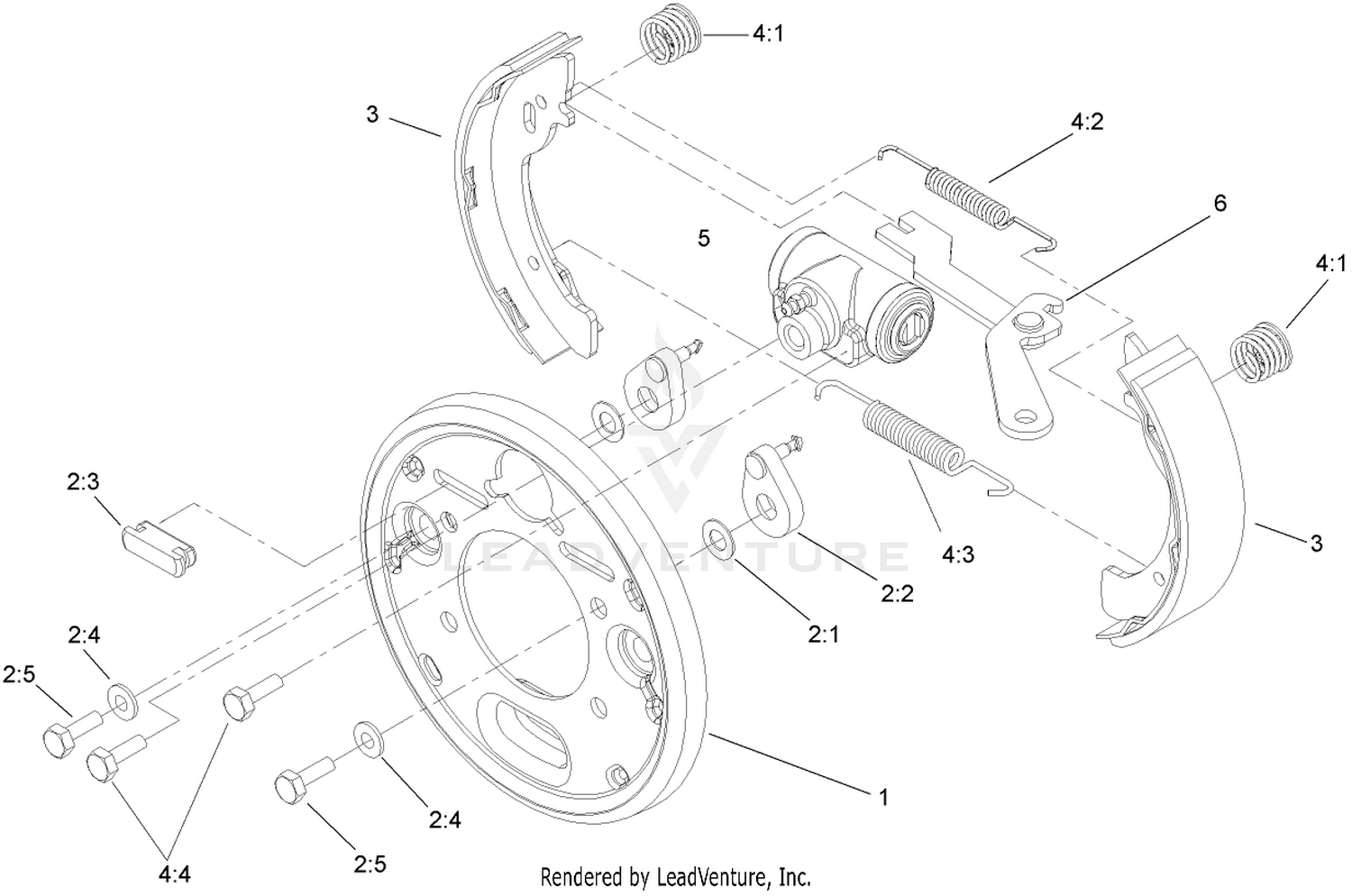 Right Hand Brake Assembly No. 104-6806
