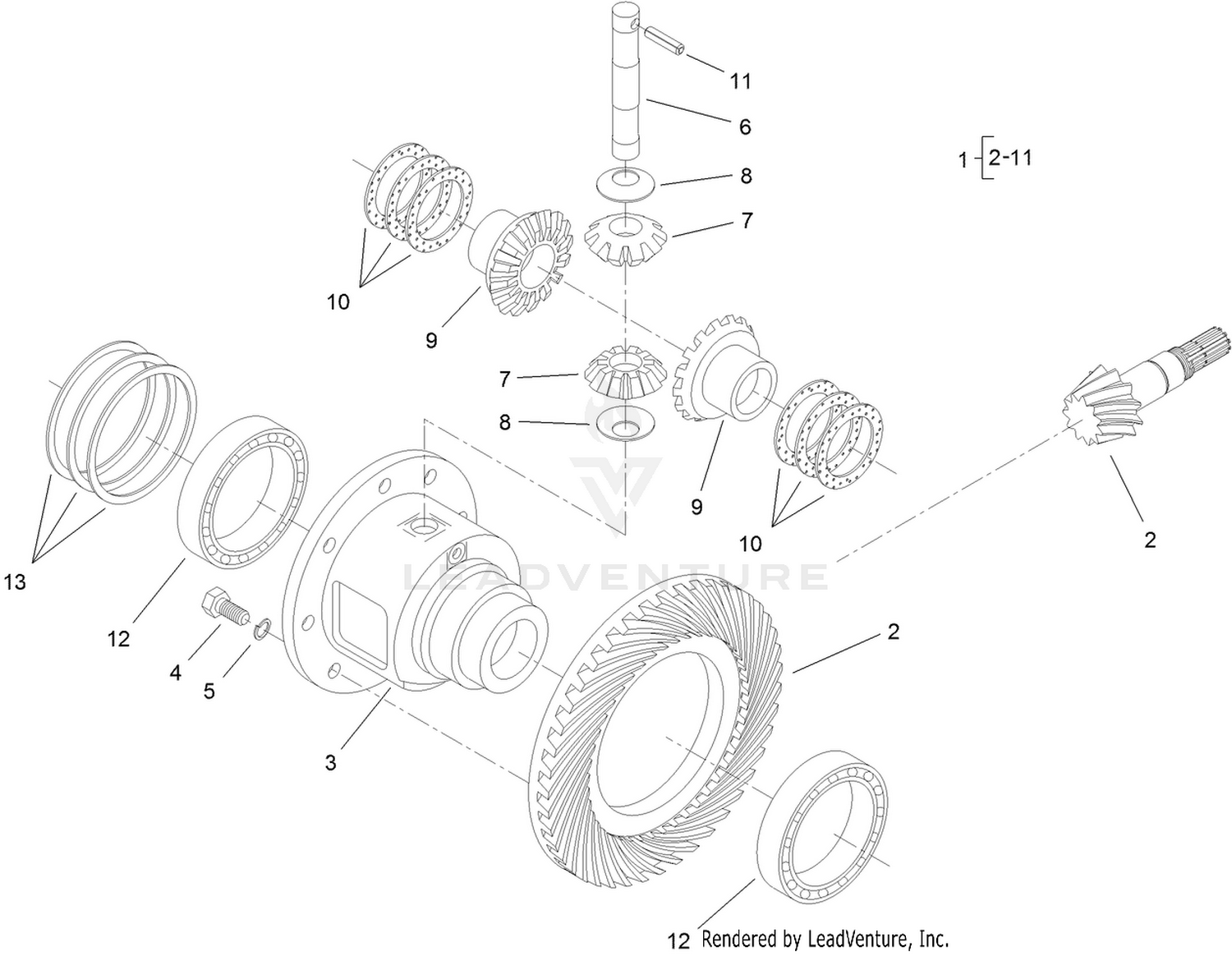 Differential Assembly  Rear Axle Assembly No. 106-1120