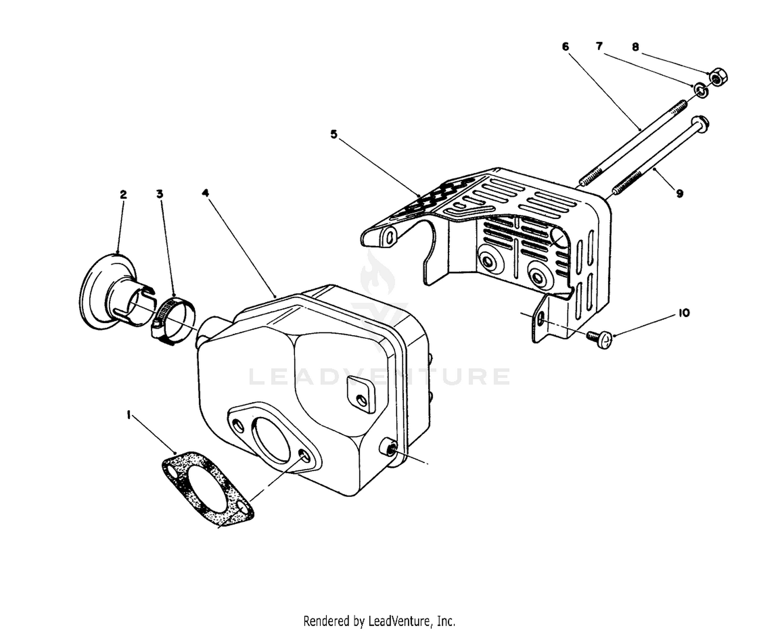 Muffler Assembly (model No. 47pj8)