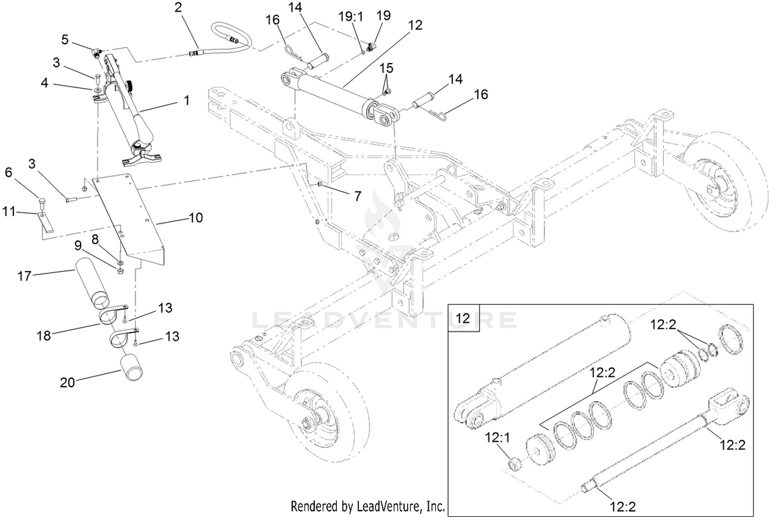 Hand Pump and Cylinder Assembly
