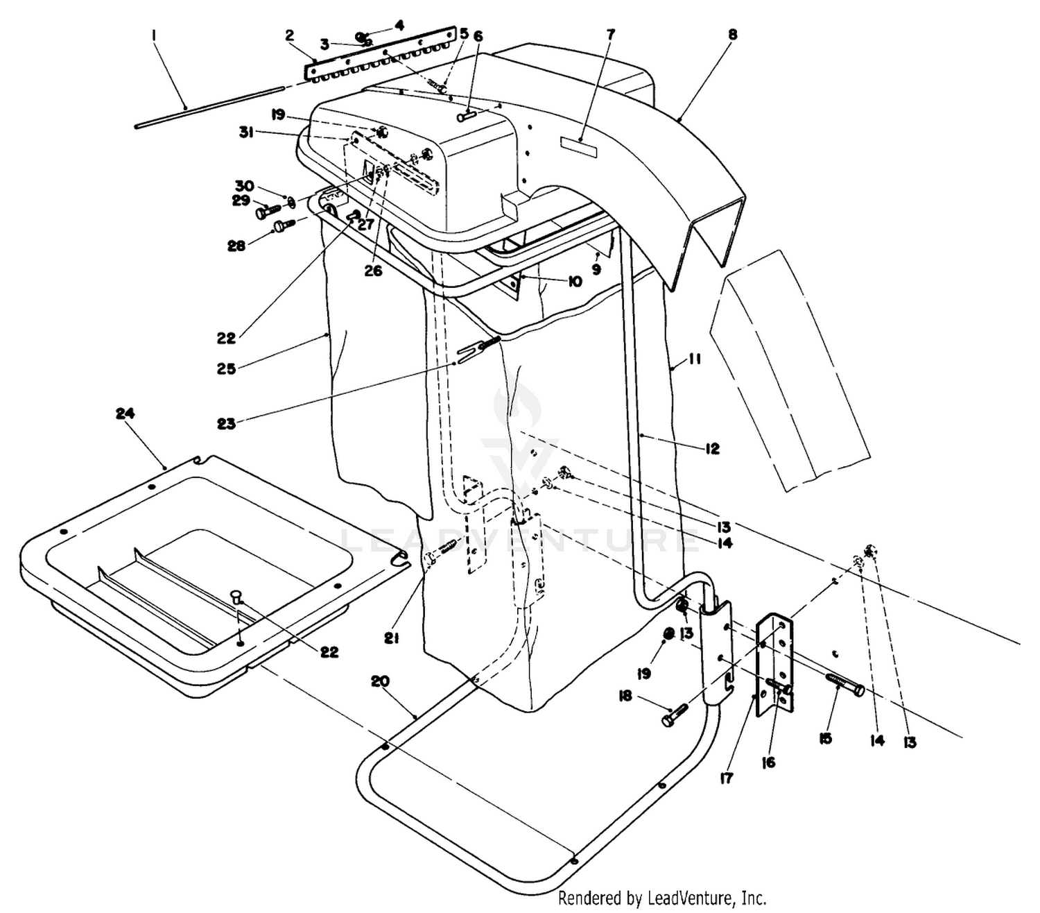 Grass Collection System Model No. 30557 (continued) (for Cutting Unit Model 30555) 2