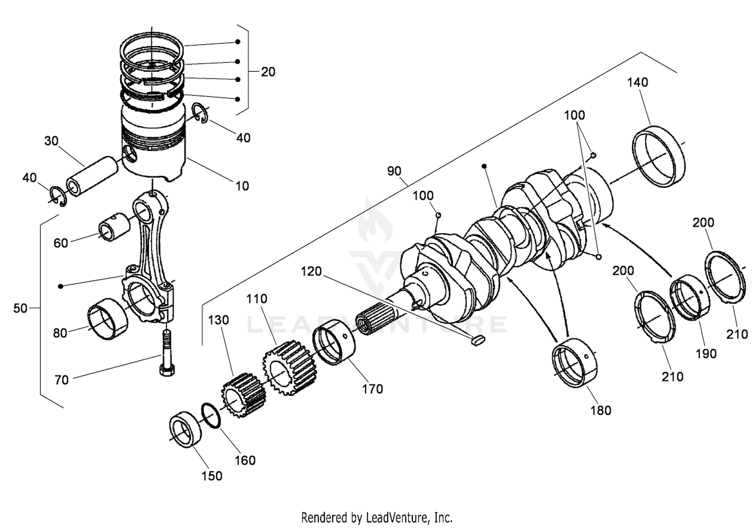 Piston and Crankshaft Assembly