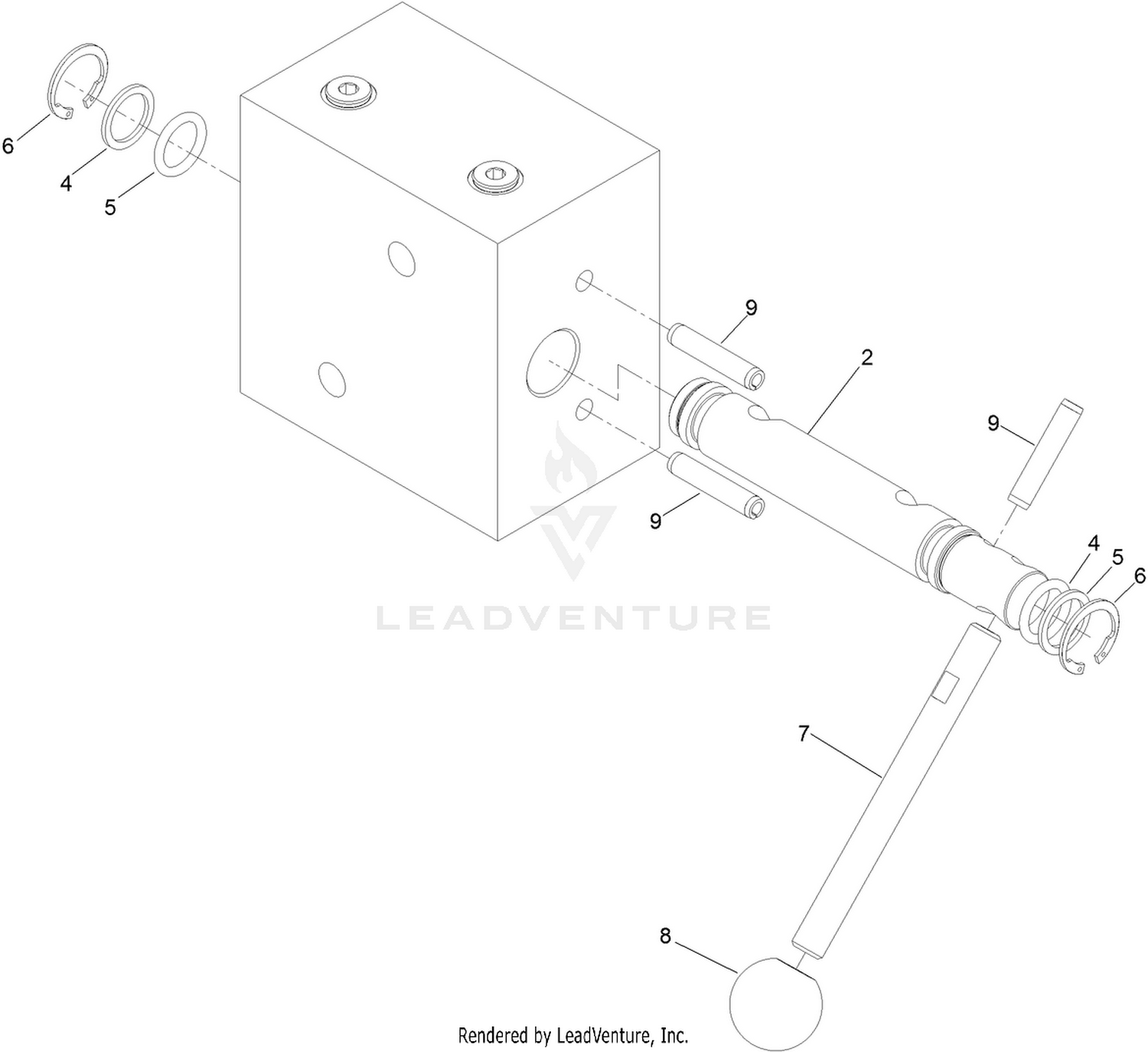Control Selector Valve Assembly No. 127-6557