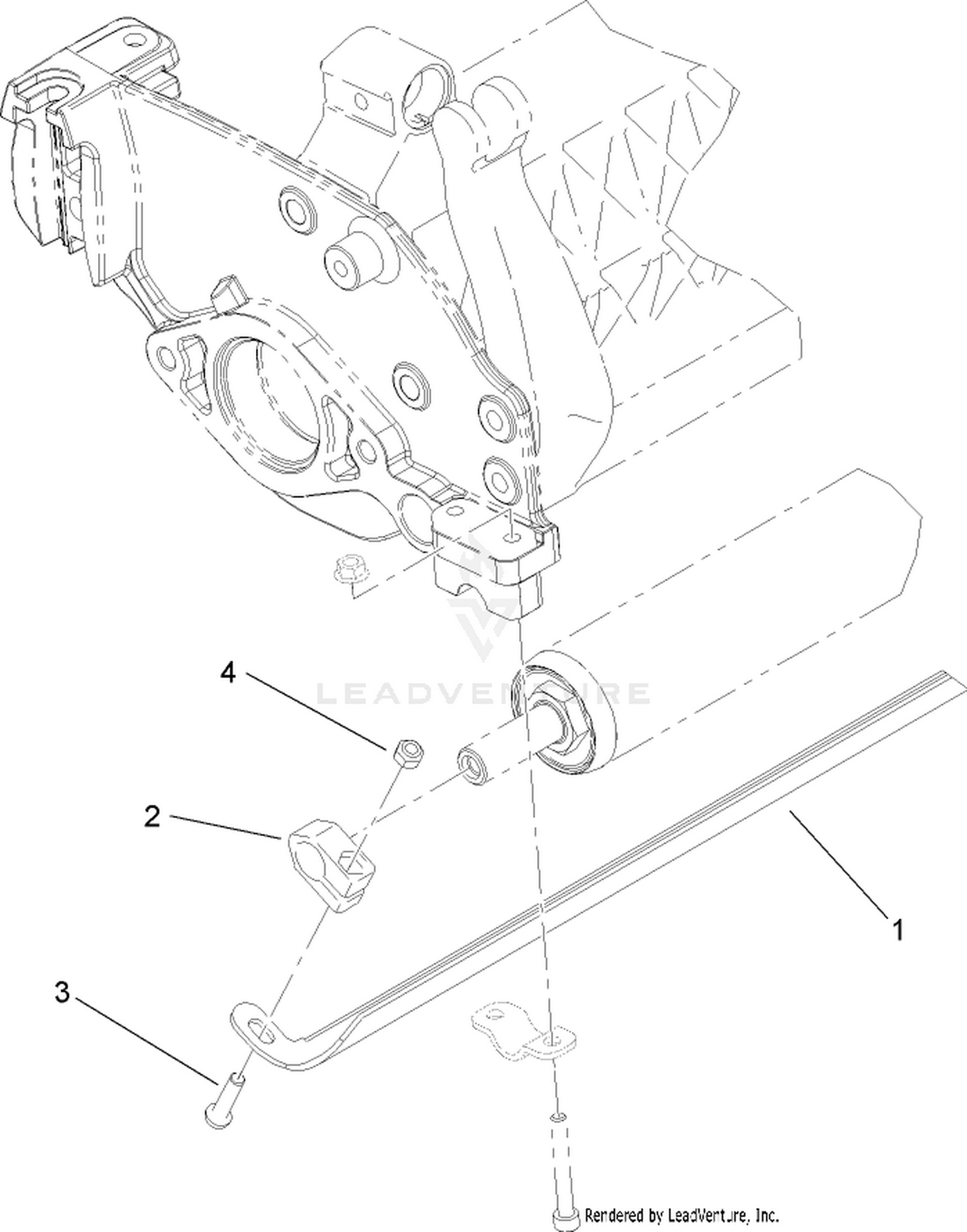 21 Inch Rear Roller Scraper Assembly No. 112-9353