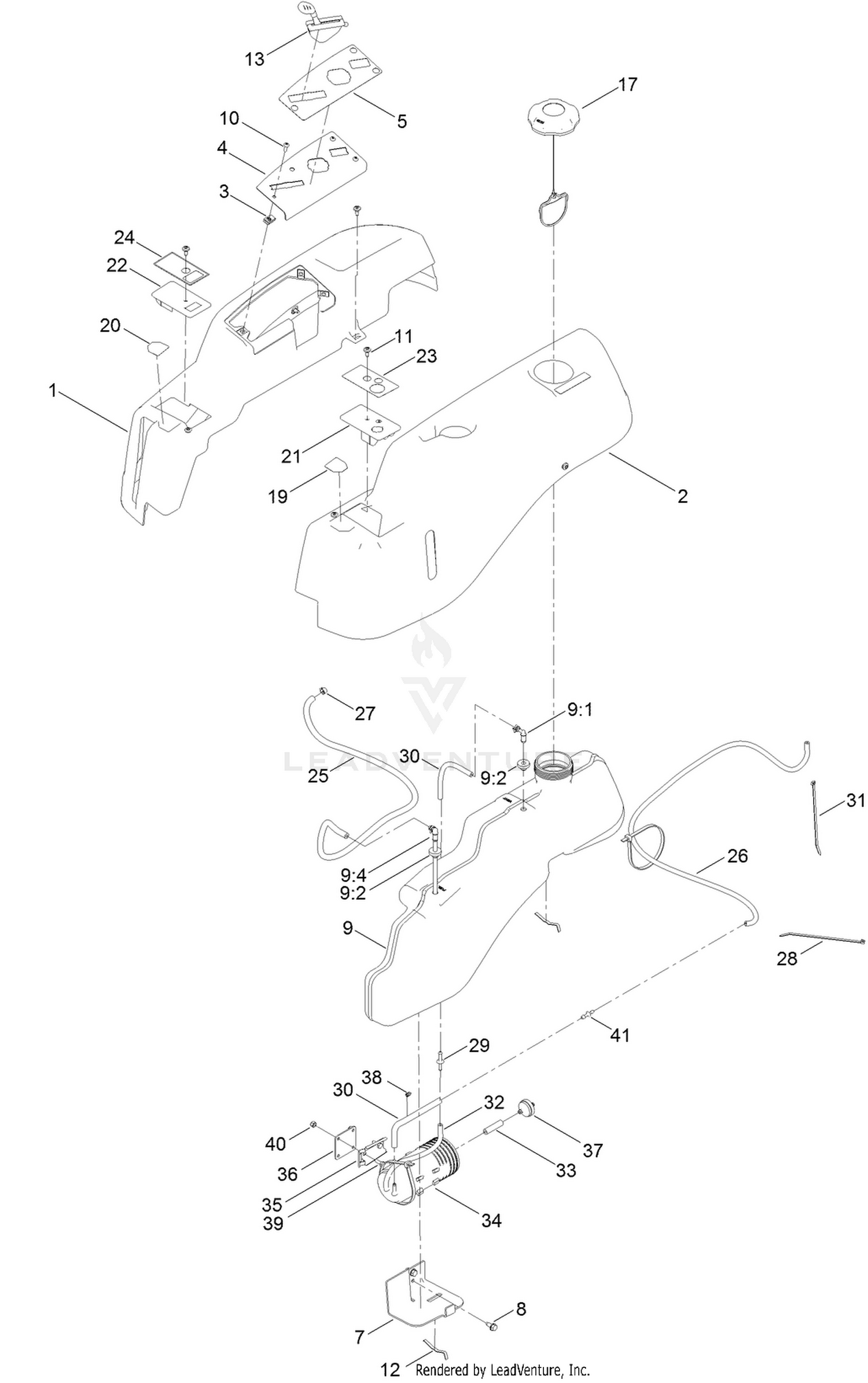 Body Styling and Fuel Tank Assembly