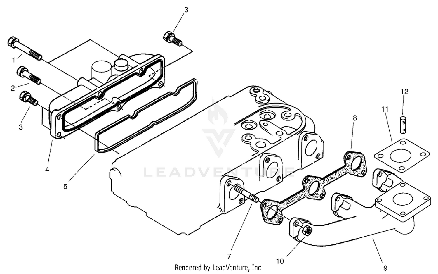 Exhaust Manifold And Gasket Assembly