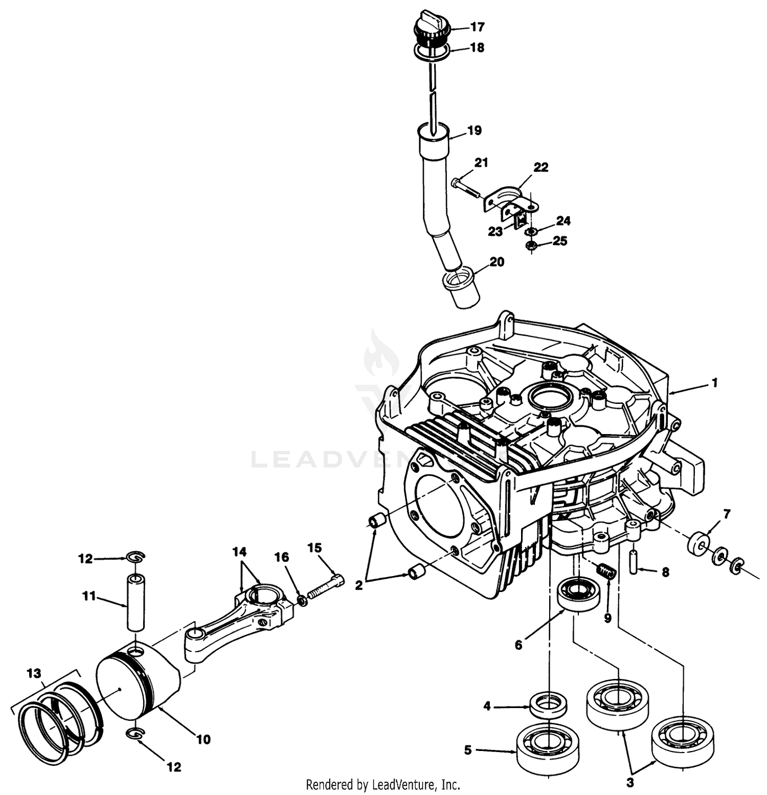 12hp Engine Cylinder Block Assembly