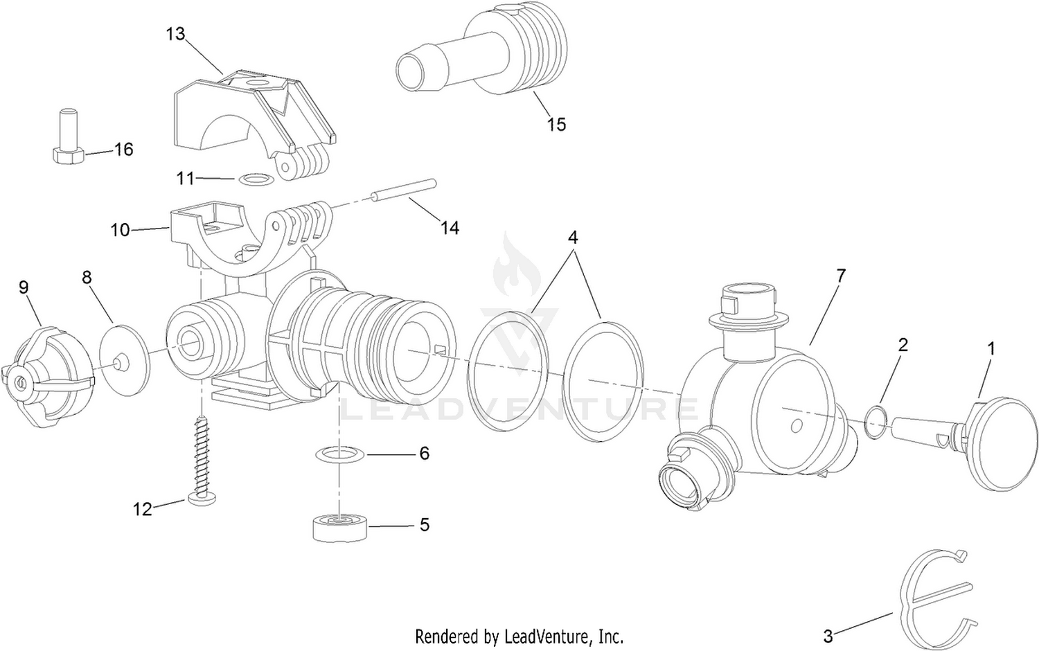 RH Single Body Turret Assembly No. 108-3726