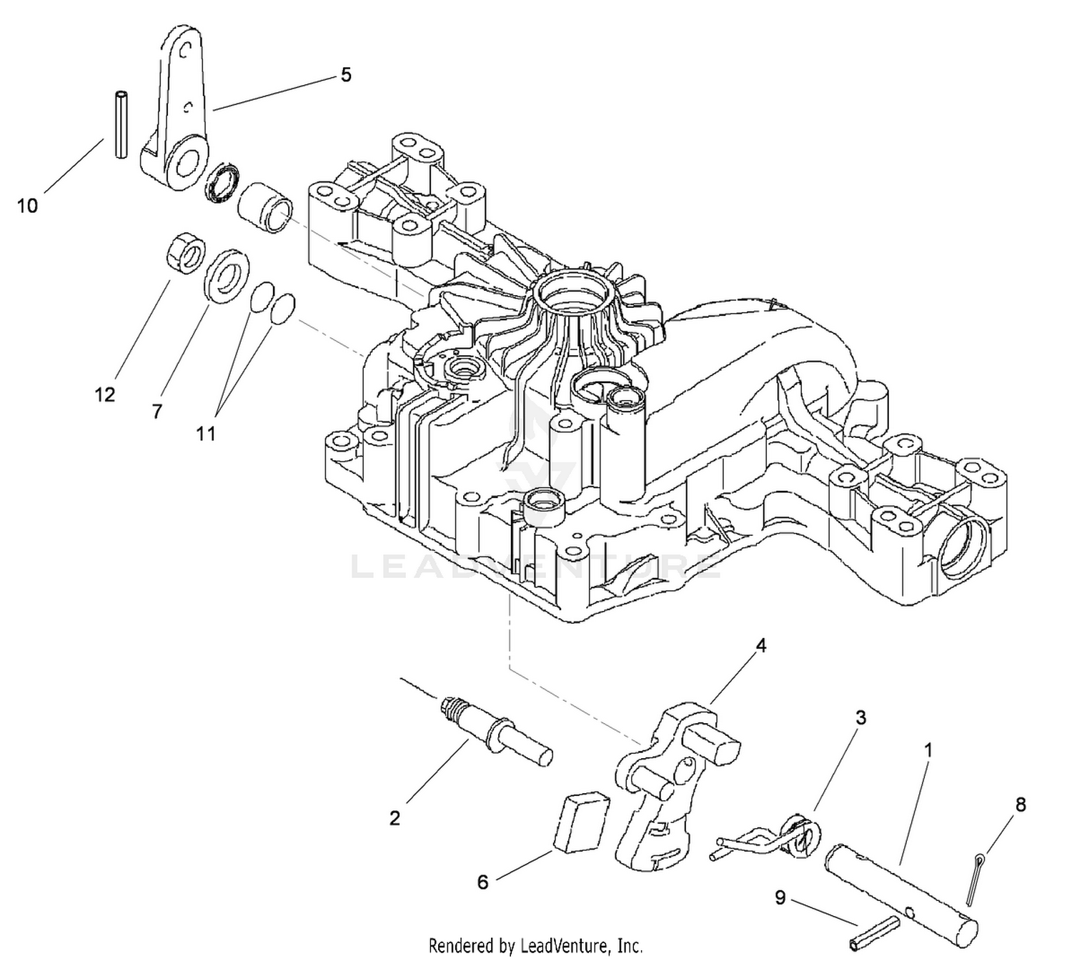 Control Shaft Assembly  Transmission Assembly No. 114-3155