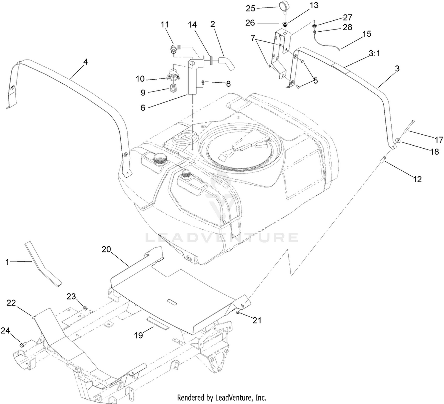 Tank and Saddle Assembly