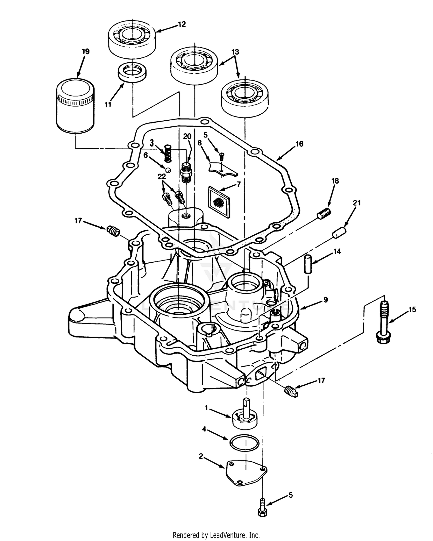14hp Engine Oil Base  Pump Assembly
