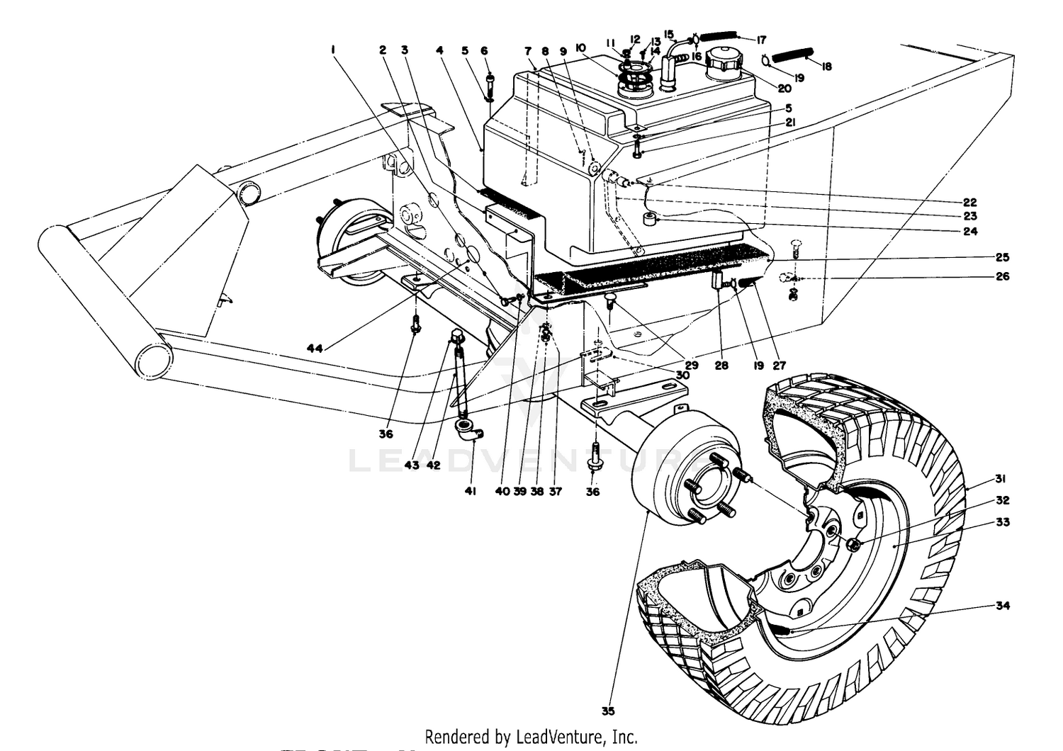 Front Axle  Fuel Tank Assembly