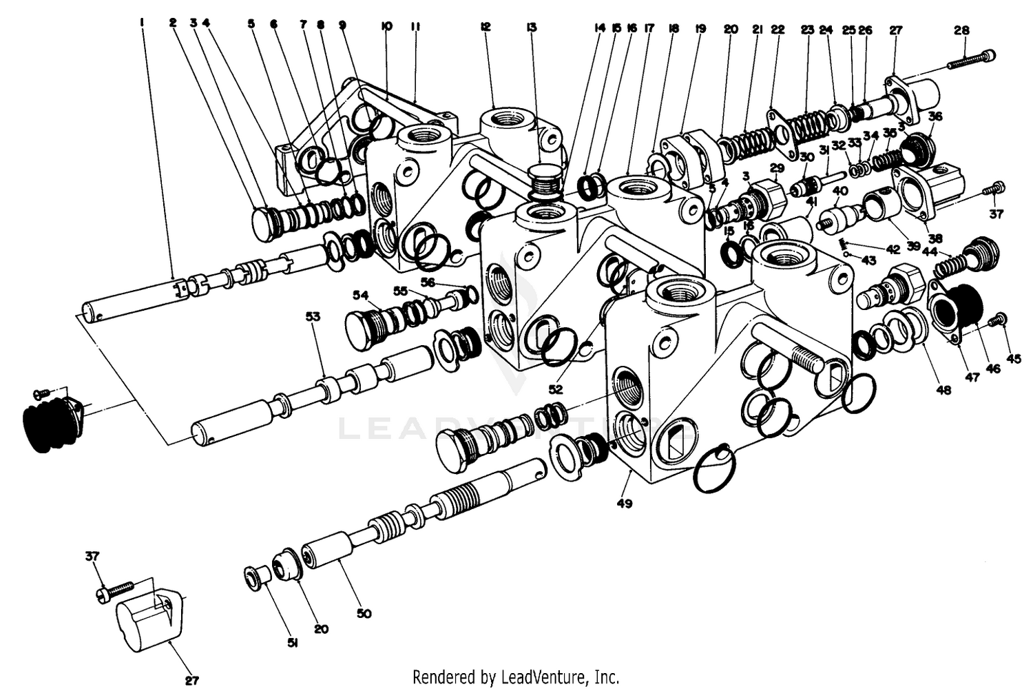 Control Valve Assembly No. 49-5540 Section 3 Thru 5