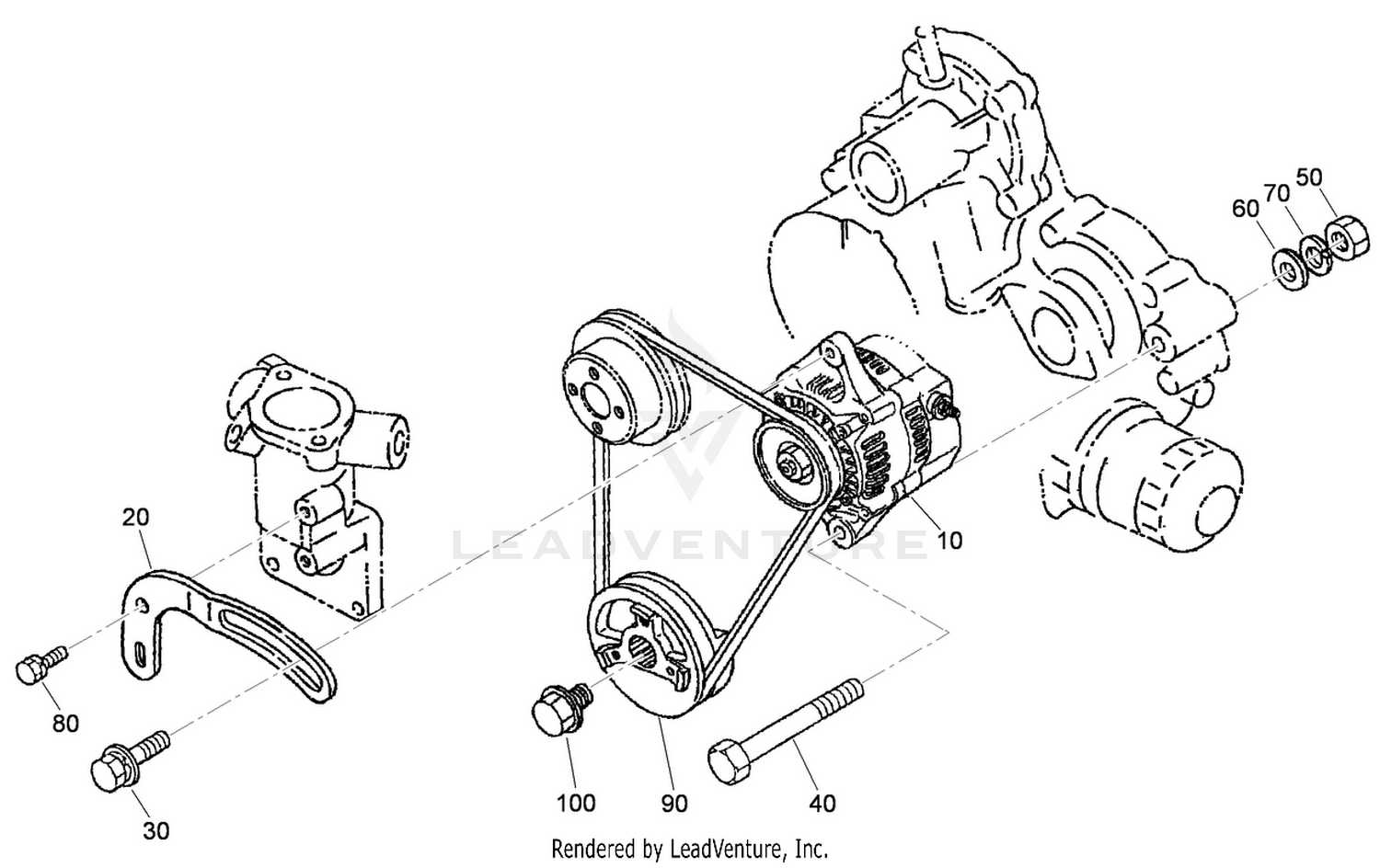 Alternator and Pulley Assembly