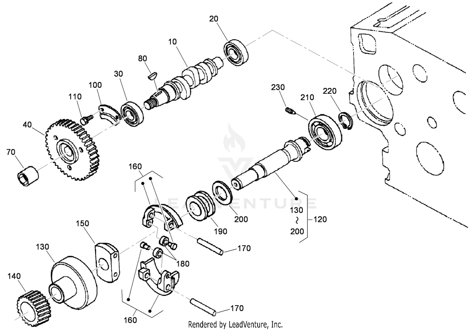 Fuel Camshaft and Governor Shaft Assembly