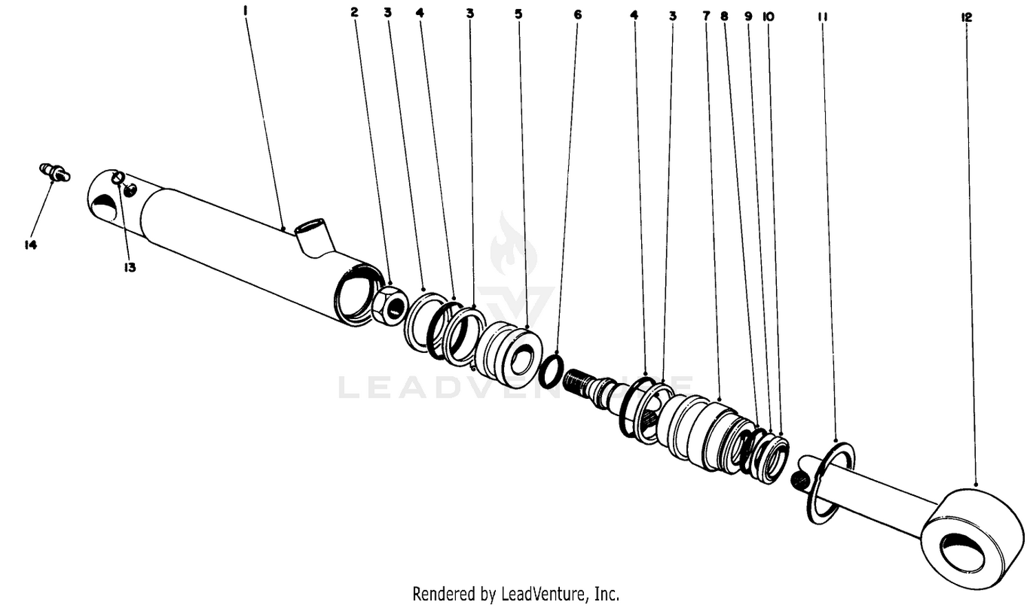 Hydraulic Cylinder-Rear No. 43-5260