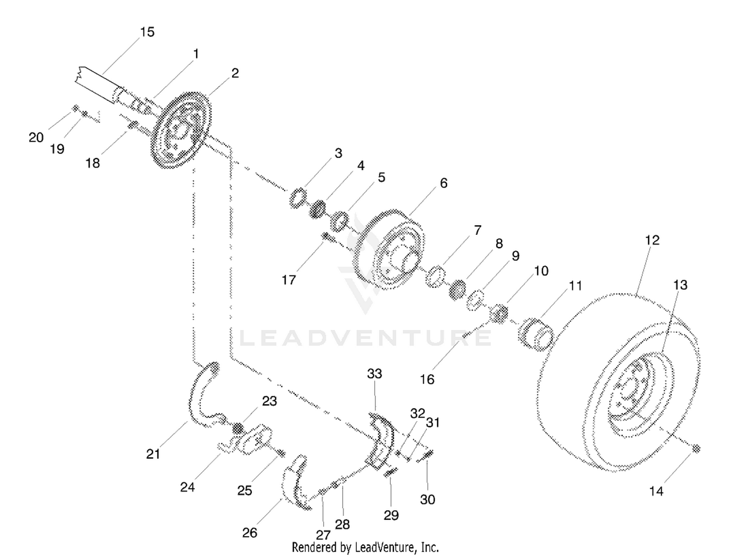 WHEEL  BRAKE ASM (LEFT HAND SHOWN)