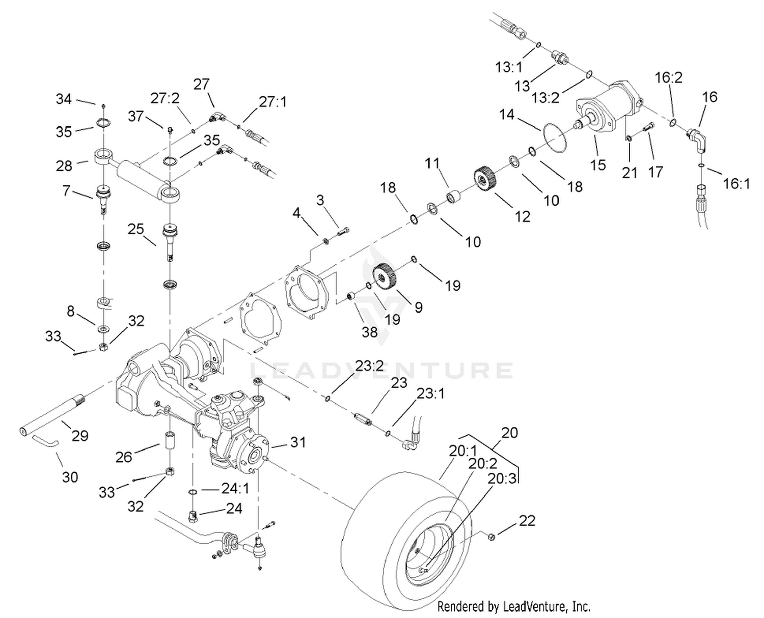 Four Wheel Drive Axle Assembly