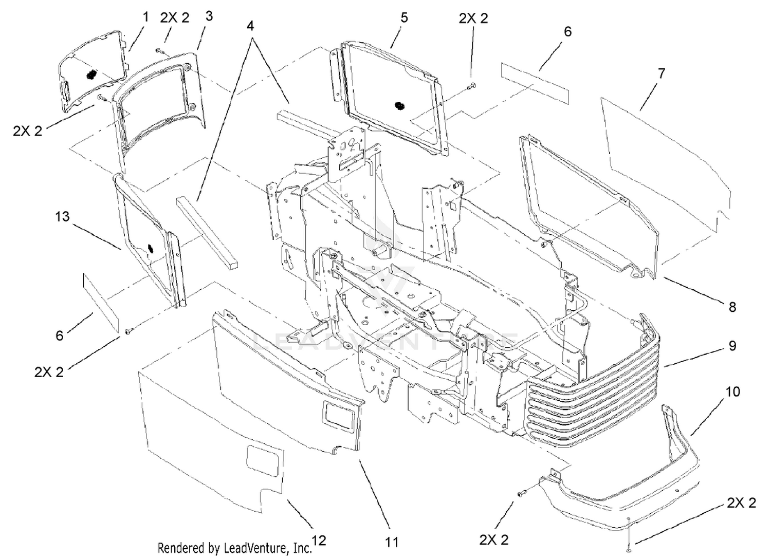 Grill and Side Panel Assembly
