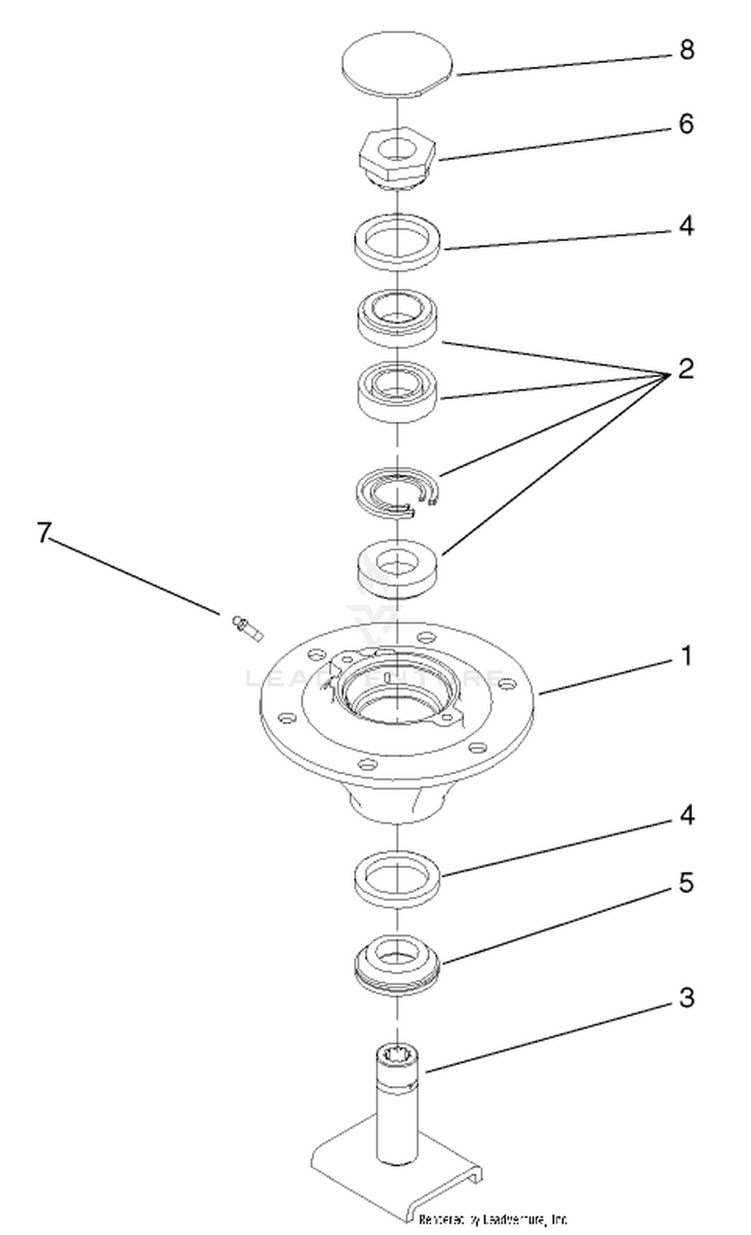 Spindle Assembly No. 100-5700 27in Rotary Cutting Unit