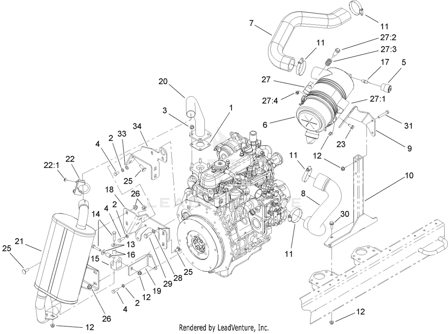 Engine Intake and Exhaust Assembly