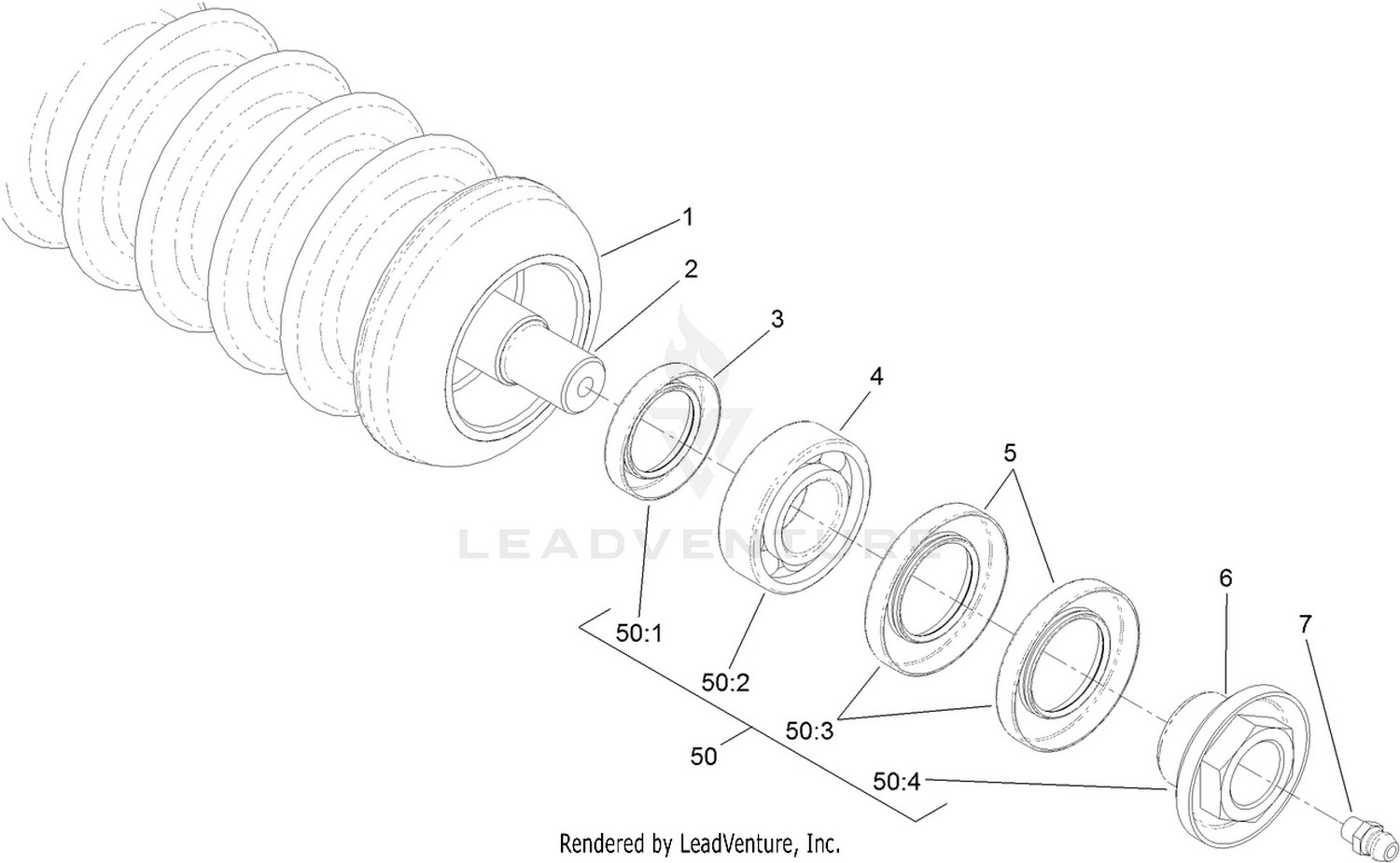 Plastic Wiehle Roller Assembly No. 112-1704