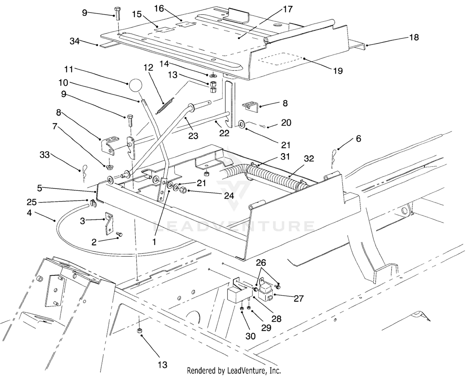 Seat Frame  Throttle Assembly (continued)