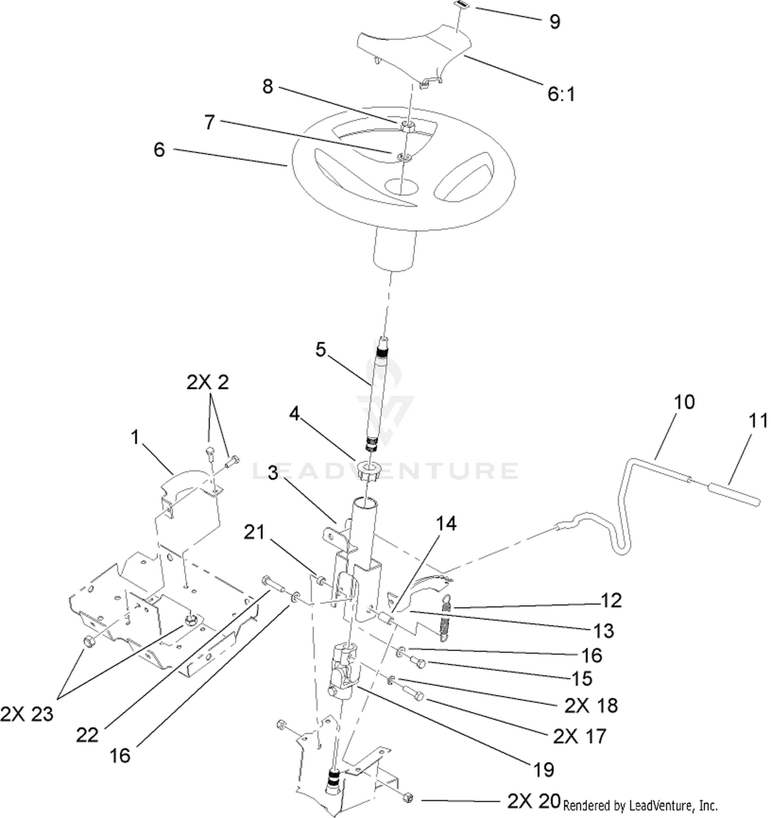 Steering Wheel and Tilt Assembly