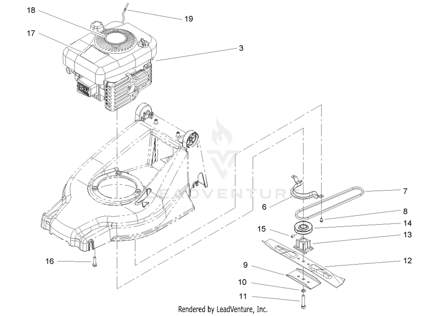 Engine and Blade Assembly