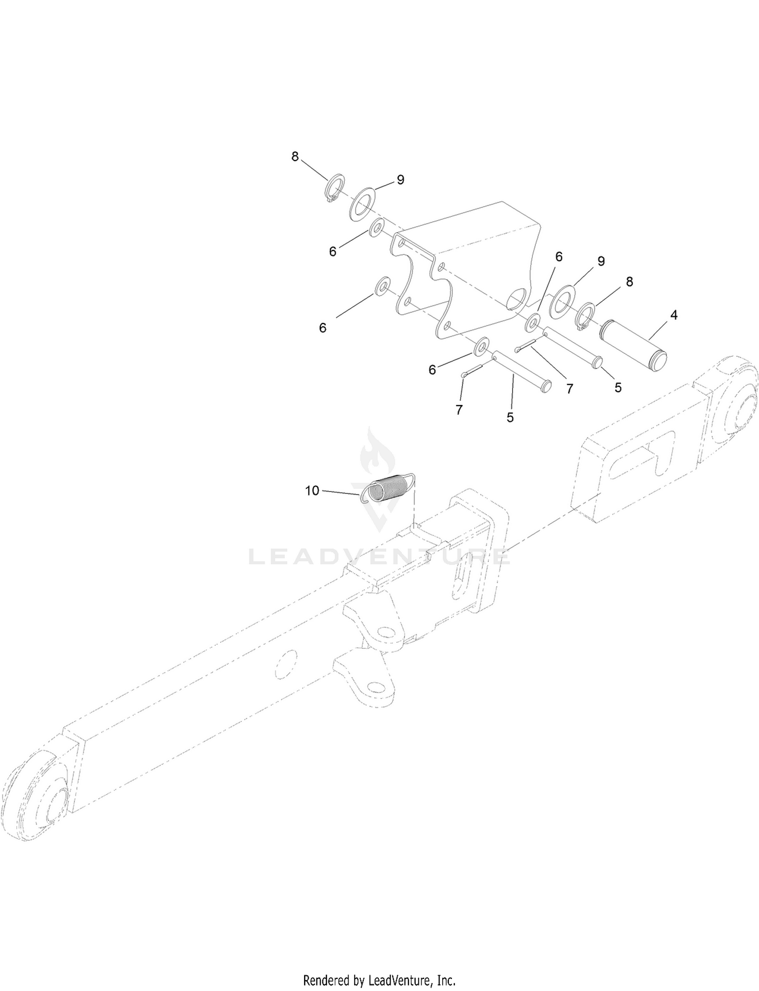 LH Extendable Arm Assembly