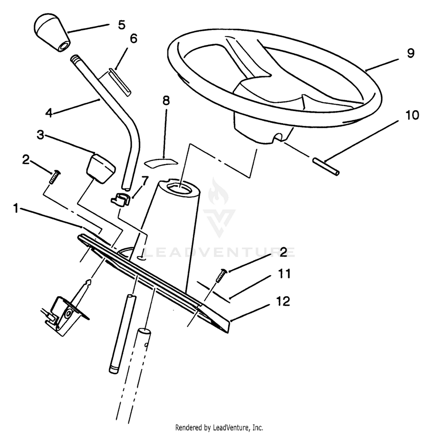 Steering Wheel And Console Assembly