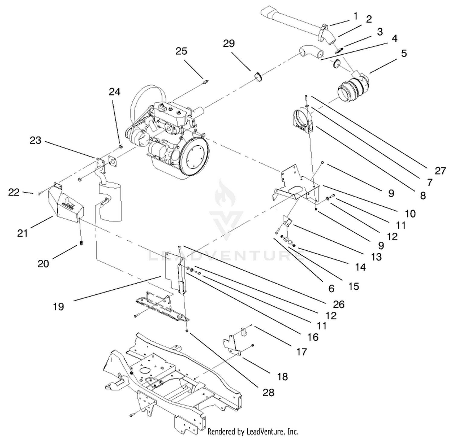 Liquid Cooled Diesel Engine Assembly 3