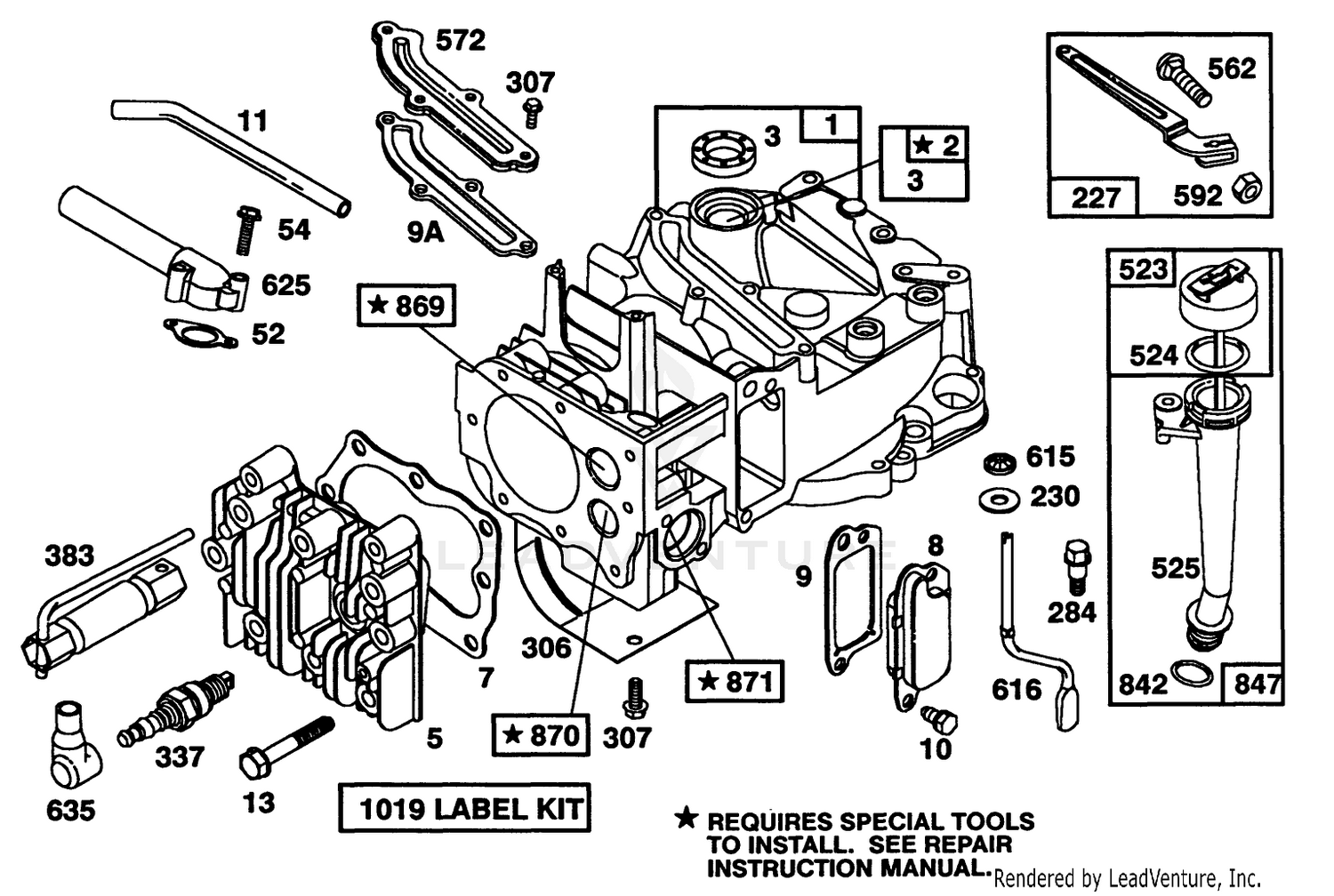 Engine Briggs  Stratton Model 124702-3115-01