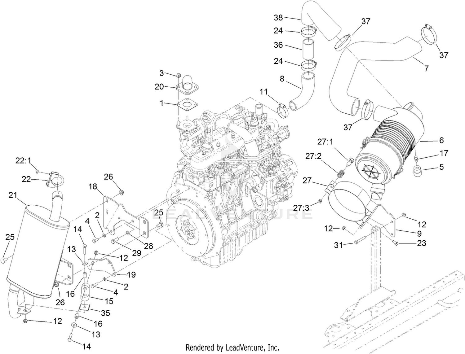 Engine Intake and Exhaust Assembly